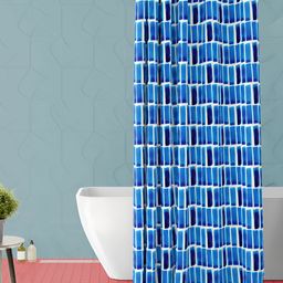ArtzFolio Blue & White Printed Waterproof Shower Curtains-image-79
