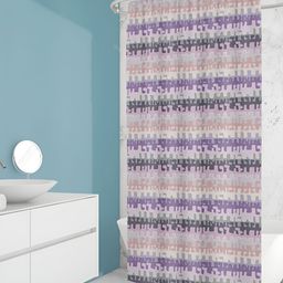 ArtzFolio Purple & Grey Printed Waterproof Shower Curtains-image-49