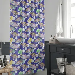 ArtzFolio Violet & Green Printed Waterproof Shower Curtain-image-85