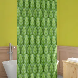 ArtzFolio Green Printed Waterproof Shower Curtains-77