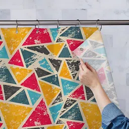 ArtzFolio Yellow & Red Printed Waterproof Shower Curtains-image-66