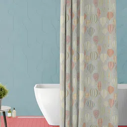 ArtzFolio Mauve & Beige Printed Waterproof Shower Curtains-image-5