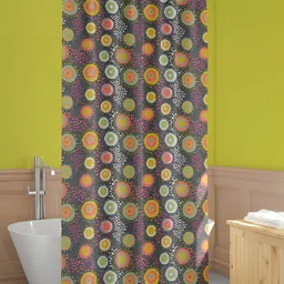 ArtzFolio Brown & Yellow Printed Waterproof Shower Curtains-image-87