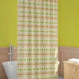 ArtzFolio Yellow & Green Printed Waterproof Shower Curtain-image-88