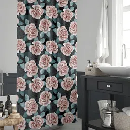 ArtzFolio Green & Pink Printed Waterproof Shower Curtains-image-64