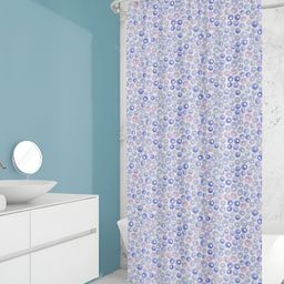 ArtzFolio Blue & White Printed Waterproof Shower Curtains-image-74