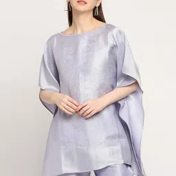 Cloth Haus India Boat Neck Kimono Sleeve Brocade Longline Cotton Kaftan Top-picture-44