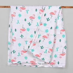 Moms Infants Green Flamingo Organic Cotton Soft Baby Muslin Swaddle-14