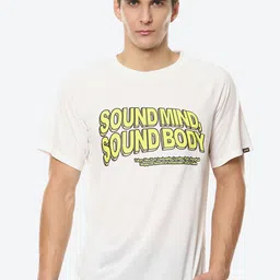 ASICS Men Cream-Coloured Typography Printed Pocket SS Training or Gym T-shirt-image-76