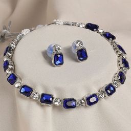 OOMPH Silver-Plated American Daimond Jewellery Set-22