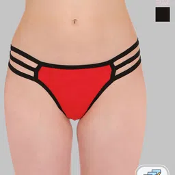 SELFCARE Women Pack Of 3 Pure Cotton Anti-Odour Low-Rise Thong Briefs-image-28