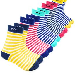 BAESD Kids Pack Of 5 Striped Patterned Cotton Ankle -Length Socks-13