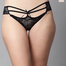 PrettyCat Pack Of 2 Self-Design Lace Bikini Briefs-5