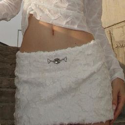 LULU & SKY Self-Design Straight Mini Skirts-image-53