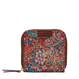 TEAL BY CHUMBAK Women Floral Printed Canvas Zip Around Wallet-17