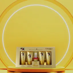 Shahnaz Husain Gold Skin Scrub Mask Gel Moisturising Cream & Tonic Facial Kit-34