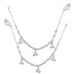 RUHI COLLECTION Silver-Plated Beaded Anklets-57