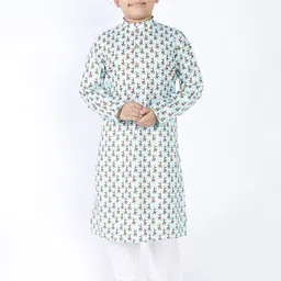 TABARD Boys Conversational Printed Cotton Kurta-28