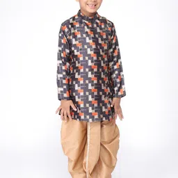 TABARD Boys Checked Pure Cotton Angrakha Kurta-33