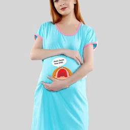 SillyBoom Printed Cotton Maternity T-Shirt Dress-picture-9