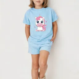 x2o Kids Printed T-shirt with Shorts-image-27