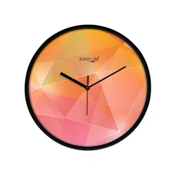 RANDOM Black & Pink Printed Contemporary Round Wall Clock image 1