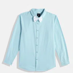 Allen Solly Junior Boys Slim Fit Pure Cotton Casual Shirt with Bow Tie-image-75