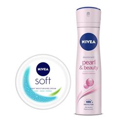 Nivea Outdoor Care Combo - Soft Moisturiser 300ml & Pearl & Beauty Deo Spray 92g-35
