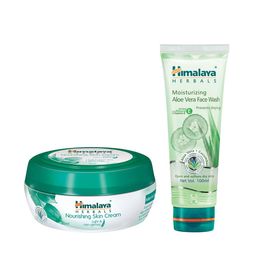 Himalaya Set of Moisturizing Aloe Vera Face Wash & Nourishing Skin Cream-42