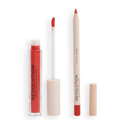 Makeup Revolution London Ultra Matte Finish Lip Contour Kit - Sassy Red-27