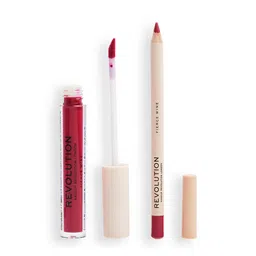 Makeup Revolution London Ultra Matte Finish Lip Contour Kit - Fierce Wine-26