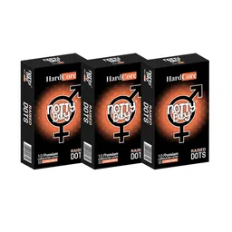 noTTy Boy Set of 3 HardCore Raised Dots Condoms - 10 Units Each-37