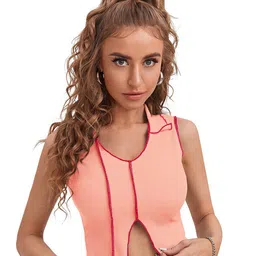 Sitanjali V-Neck Sleeveless Fitted Top-image-82