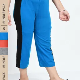 IndiWeaves Girls Pack Of 3 Pure Cotton Capris-picture-16