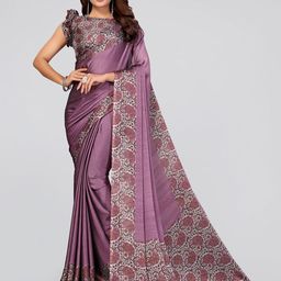 KALINI Pink & Grey Saree-picture-4