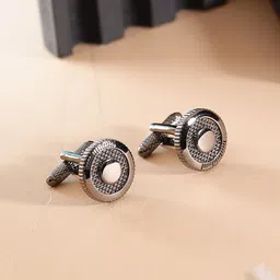 Alvaro Castagnino Textured Round Cufflinks-picture-14