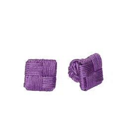 Alvaro Castagnino Purple Square Cufflink-image-4