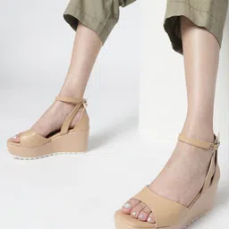 Marc Loire Open Toe Wedges With Ankle Loop-image-17