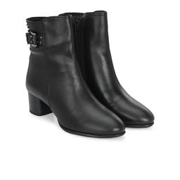 Delize Women Mid Top Vegan Leather Block-Heeled Regular Boots With Buckle Detail-image-61