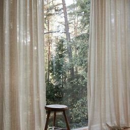 H&M Beige 2-Pack Long Linen-Blend Curtain Lengths-image-68