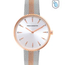 French Connection Women Silver-Toned Dial & Silver Toned Stainless Steel Bracelet Style Straps Analogue Watch-61