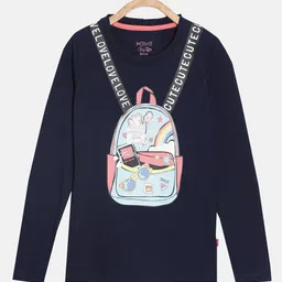 DIXCY SCOTT Slimz Girls Round Neck Print Cotton long Sleeves Top-32