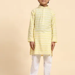 Pro-Ethic STYLE DEVELOPER Boys Striped Sequinned Kurta with Pyjamas-52