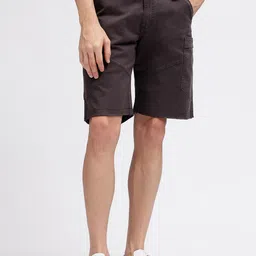 Iconic Washed Regular Fit Cotton Shorts-image-36
