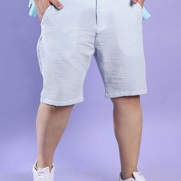 Instafab Plus Plus Size Self Design Regular Fit Mid-Rise Cotton Regular Shorts-2