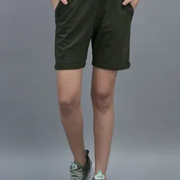 Dollar Women Slim Fit Antimicrobial Cotton Training Sports Shorts-image-89