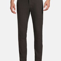 Blackberrys Men B-91 Checked Slim Fit Low-Rise Easy Wash Regular Trousers-image-47