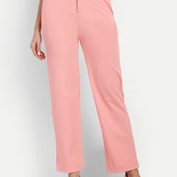 Next One Women Smart Straight Fit High-Rise Easy Wash Chinos Trousers-image-97