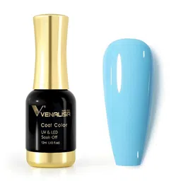VENALISA Coat Color UV & LED Soak Off Gel Nail Polish 12ml - Ice-Snow Blue 1060-picture-28