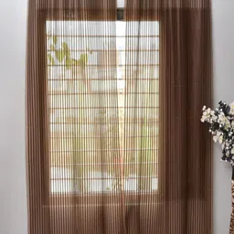 Homefab India Unisex Brown Curtains and Sheers-image-64